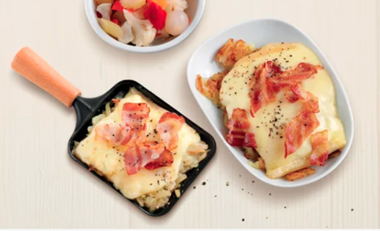 Raclette Suisse® mit Rösti und Speck